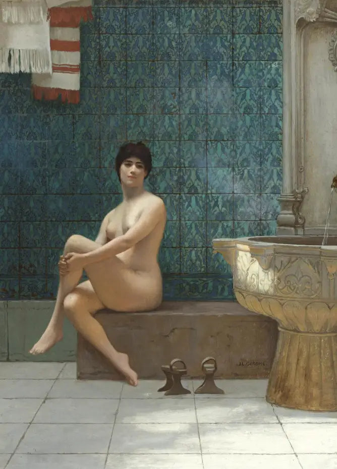 Zwemster bij het zwembad van Brousse - Jean-Léon Gérôme