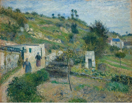 Reproduction du tableau « Les coteaux d'Auvers - Camille Pissarro » par Alpha Reproduction en peinture à l’huile
