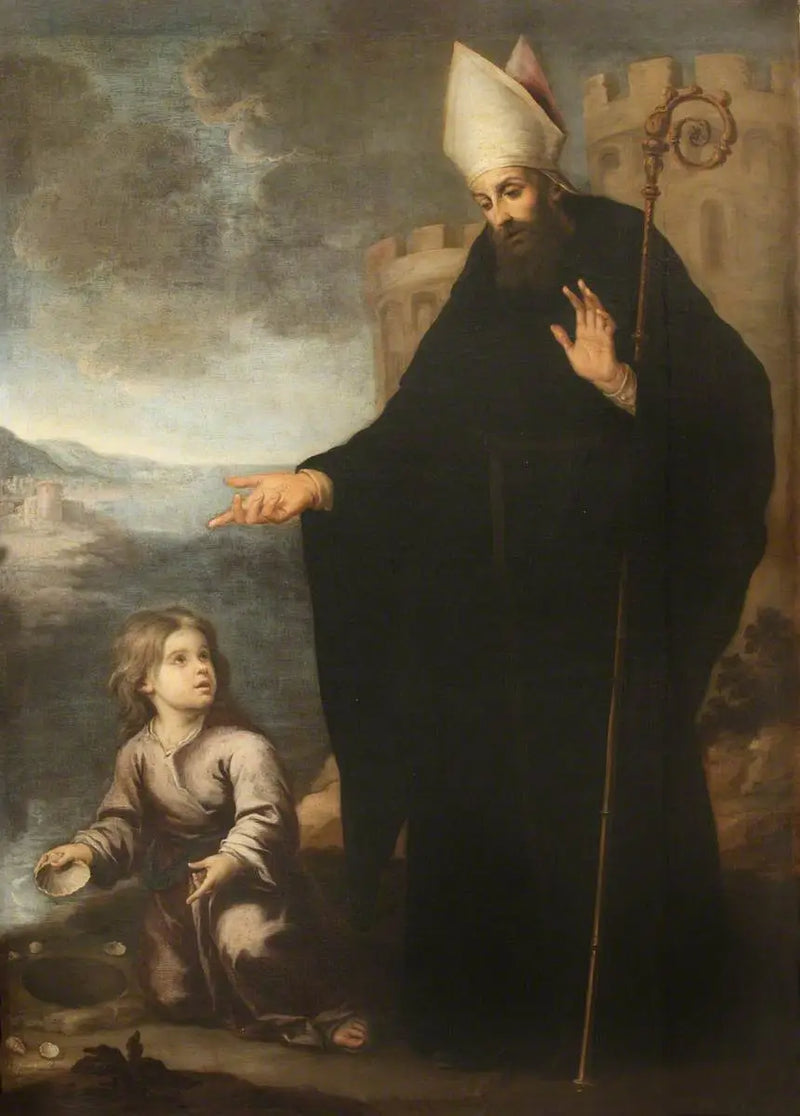 Sint Augustinus en het mysterie van de Drie-eenheid - Bartolomé Esteban Murillo

Source:
Saint Augustin et le mystère de la Trinité - Bartolomé Esteban Murillo