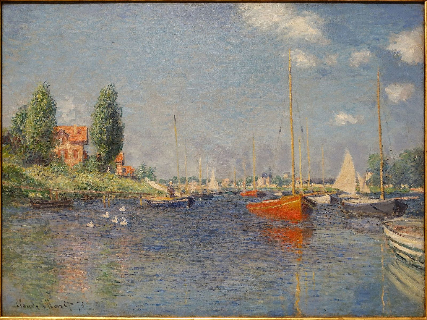 ⛵ Rood schip in Argenteuil – Claude Monet (1875)
