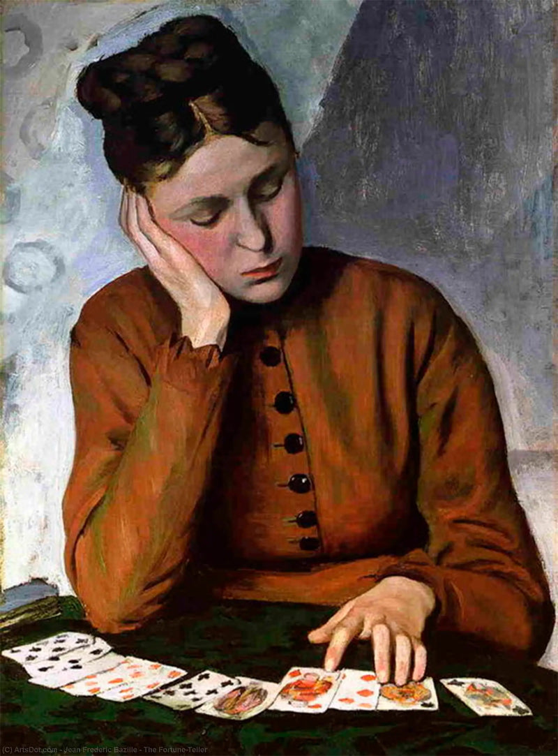 De Kaartentrekster - Frédéric Bazille
