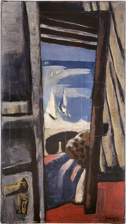 View of the Sea (Red, Gray, Blue) - Max Beckmann
