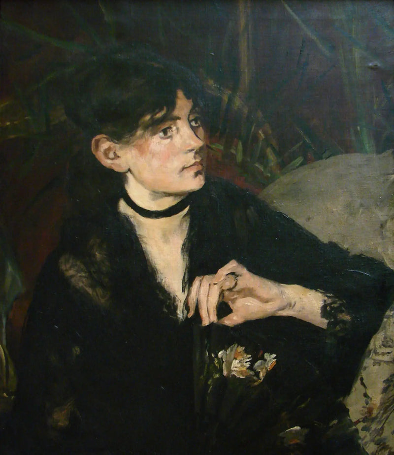 Portret van Berthe Morisot met waaier - Édouard Manet