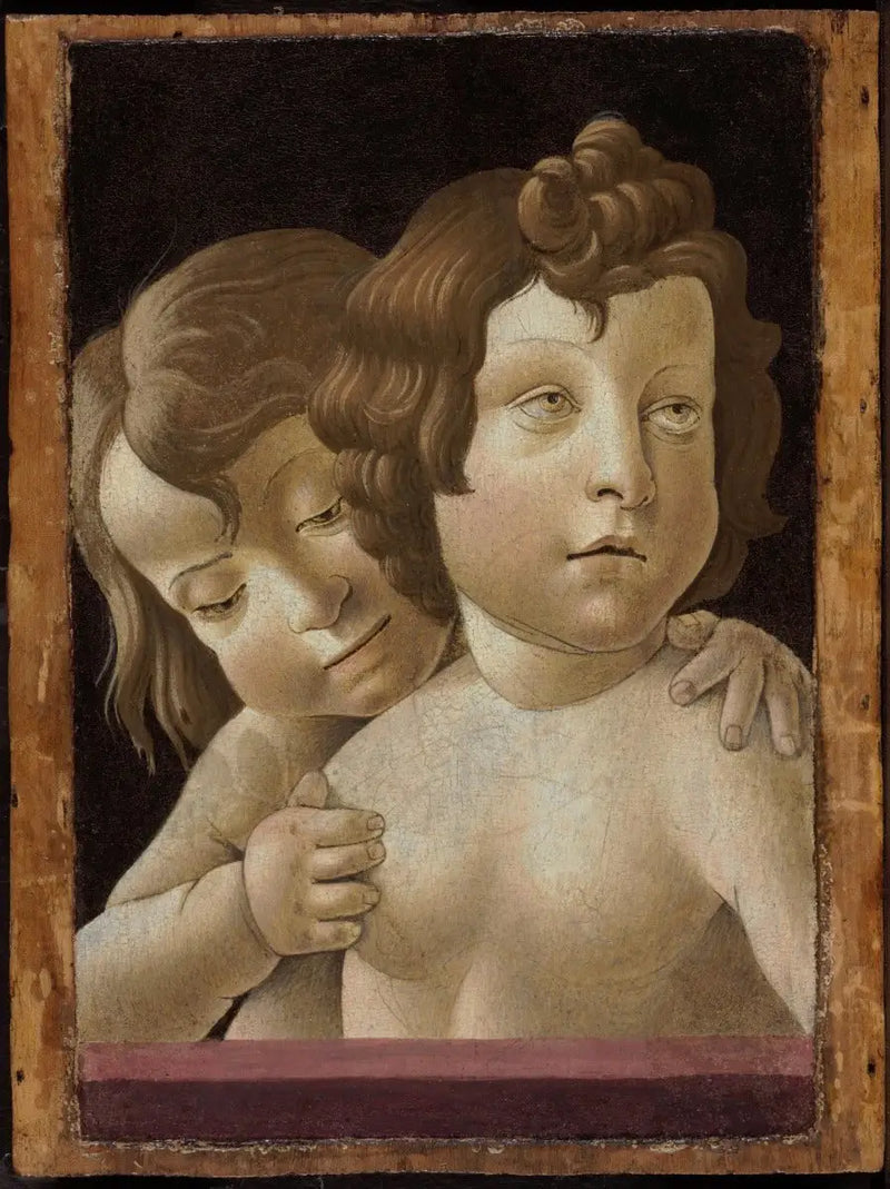 Het Kind Jezus en de kleine Johannes de Doper - Sandro Botticelli