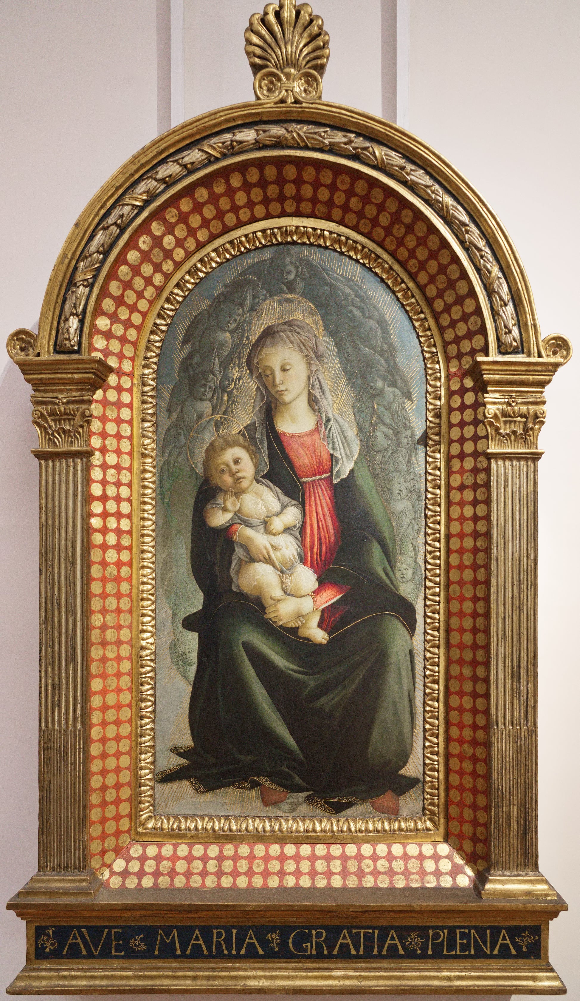 De Maagd en het Kind in een glorie van serafijnen - Sandro Botticelli