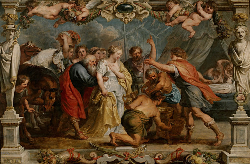 Briseis gegeven aan Achilles door Nestor - Peter Paul Rubens