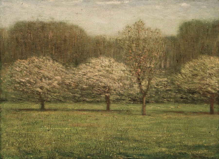 Fleurs de pommier, peinture de Dwight William Tryon