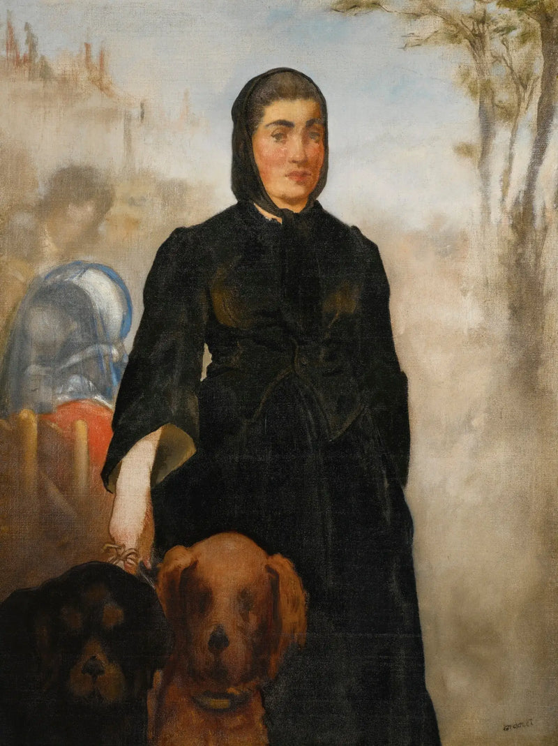 Vrouw met honden - Édouard Manet