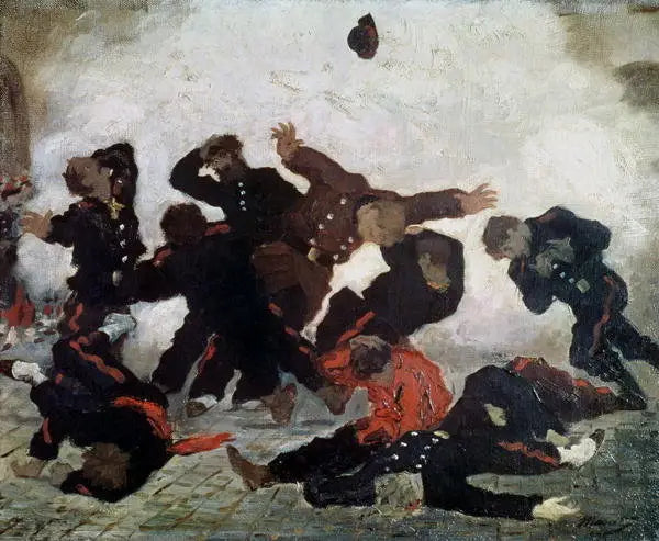 Reproduction du tableau « L'explosion - Édouard Manet » par Alpha Reproduction en peinture à l’huile