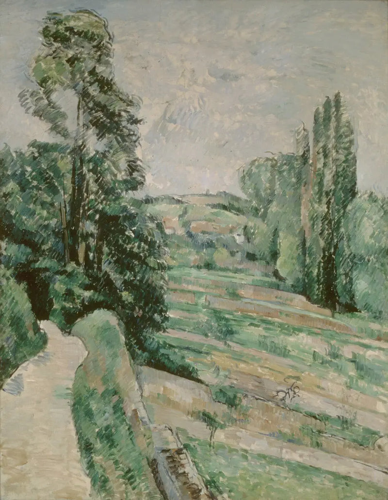 Het platteland van Auvers-sur-Oise - Paul Cézanne