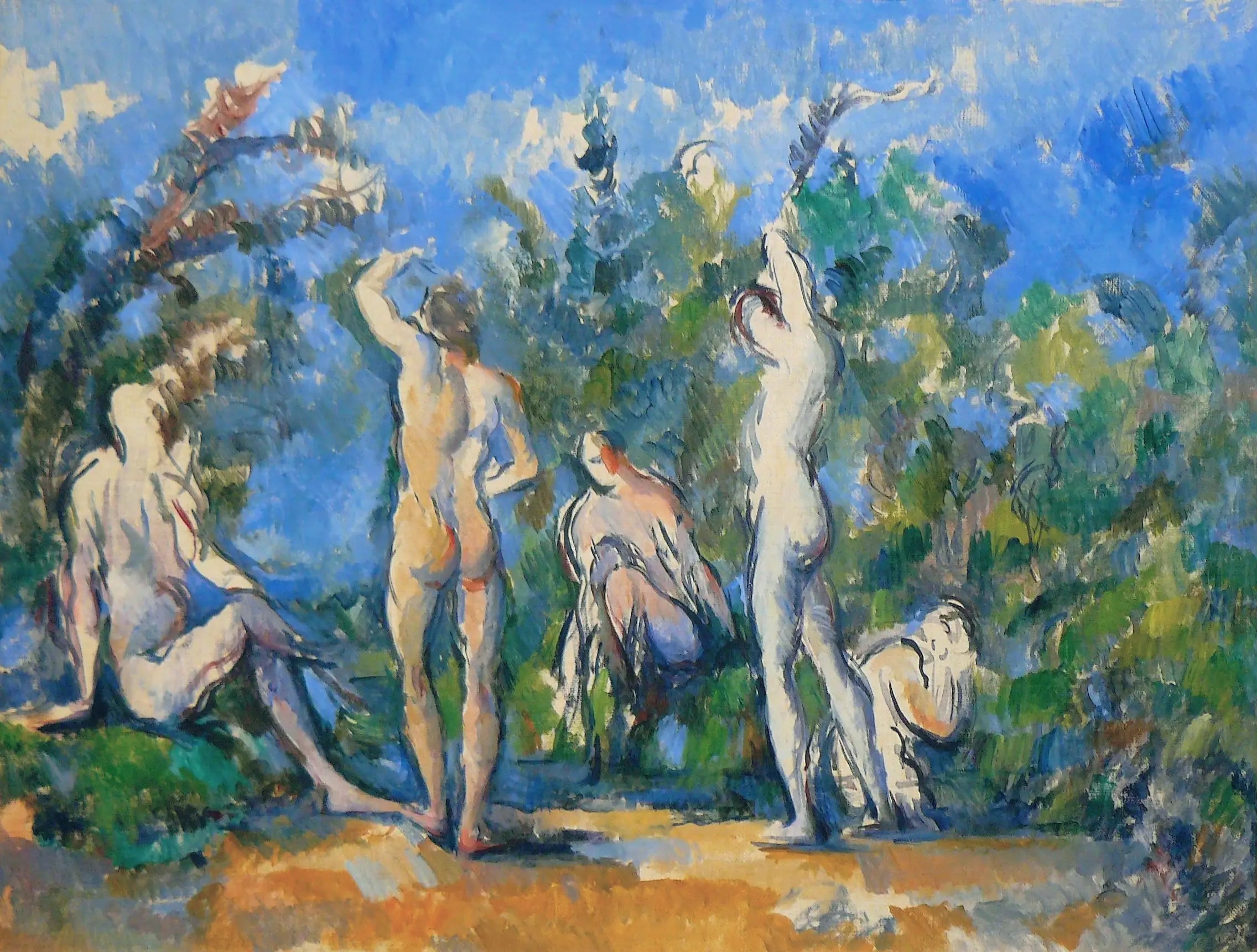 Reproduction du tableau « Baigneurs - Paul Cézanne » par Alpha Reproduction en peinture à l’huile