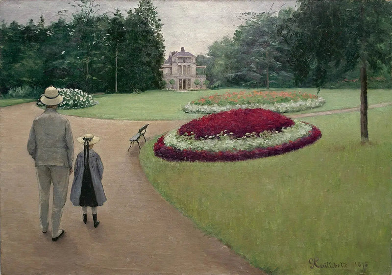 Het park van het eigendom Caillebotte in Yerres - Gustave Caillebotte