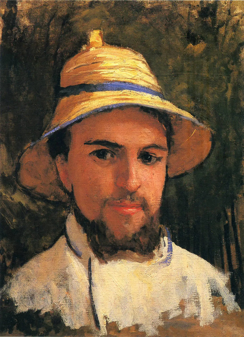 Zelfportret met strohoed - Gustave Caillebotte