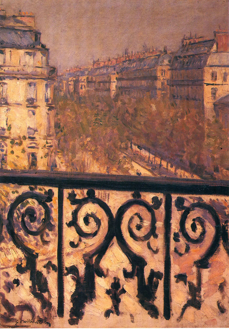 Een balkon in Parijs - Gustave Caillebotte