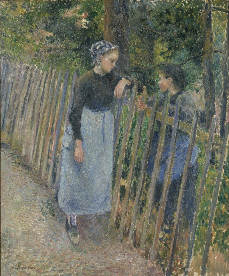 Het gesprek - Camille Pissarro