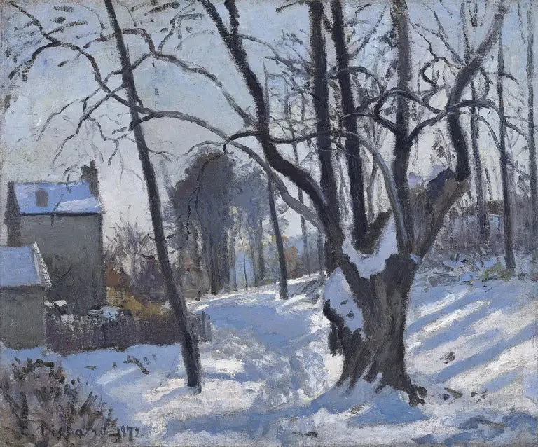 Pad van de Diepten, Louveciennes, sneeuw - Camille Pissarro