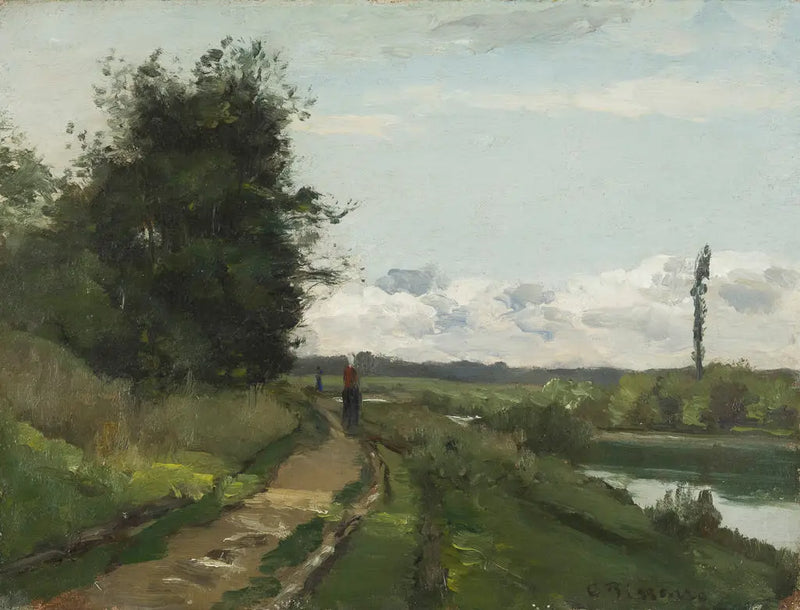 De oevers van de Seine bij Bougival - Camille Pissarro