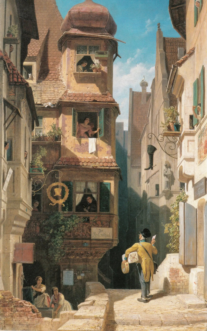 De postbode bij Rosenthal - Carl Spitzweg