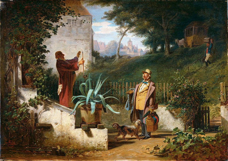 De jeugdvrienden - Carl Spitzweg