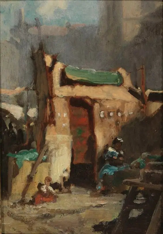 Vlooienmarkt van München - Carl Spitzweg
