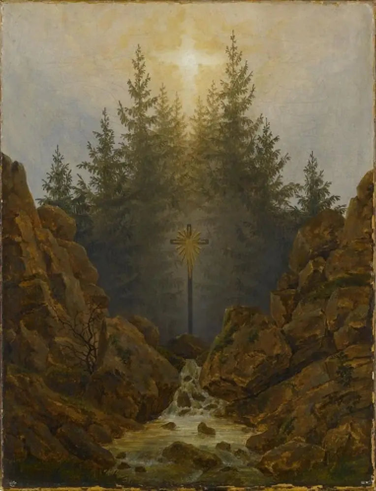 Kruis in het bos - Caspar David Friedrich