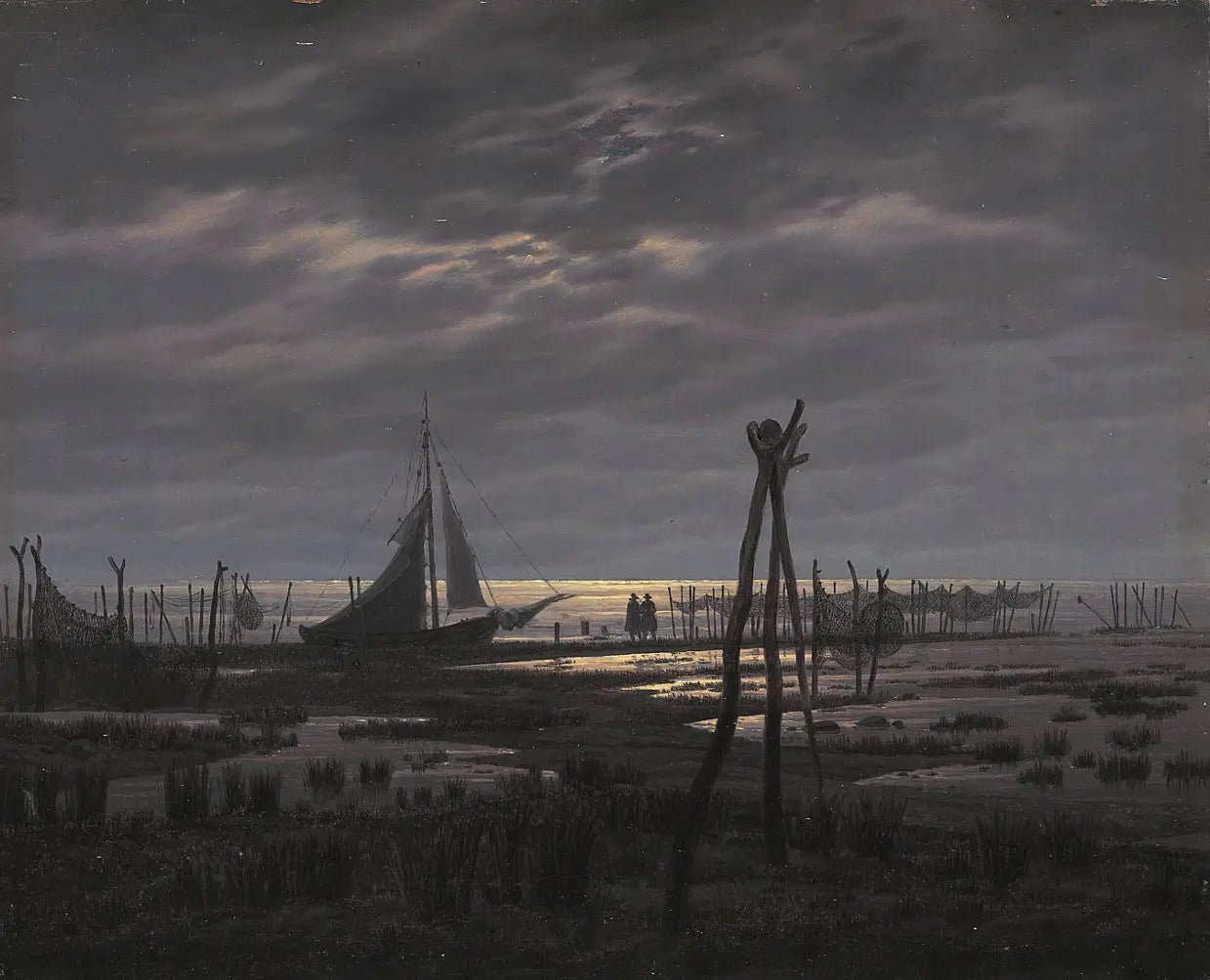 Reproduction du tableau « Plage marécageuse - Caspar David Friedrich » par Alpha Reproduction en peinture à l’huile