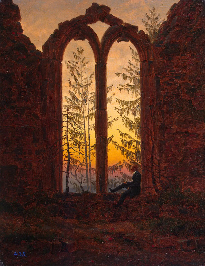 ruïnes van het klooster van Oybin - Caspar David Friedrich