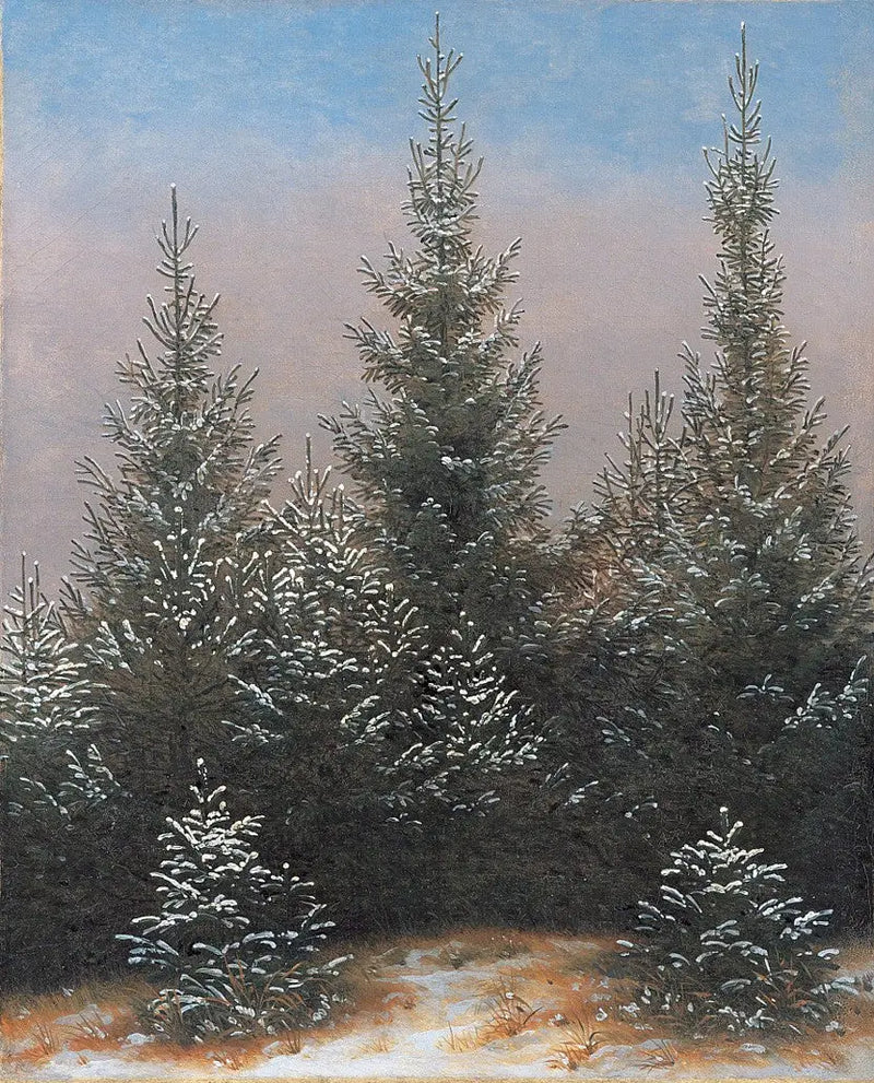 Bos van de specerij in de sneeuw - Caspar David Friedrich