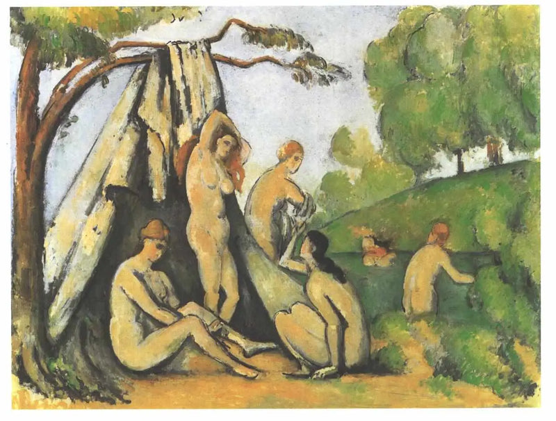 Badende vrouwen voor de tent - Paul Cézanne