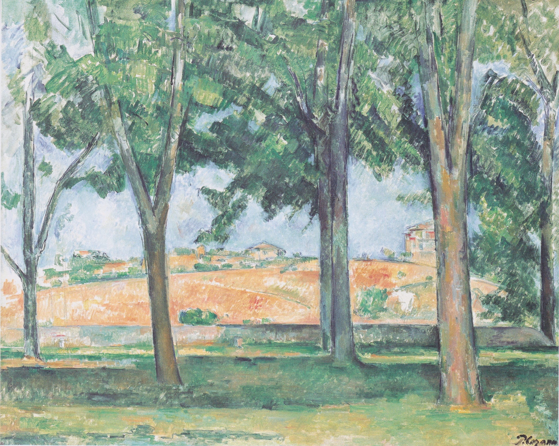 Reproduction du tableau « Les Marronniers du Jas de Bouffan - Paul Cézanne » par Alpha Reproduction en peinture à l’huile