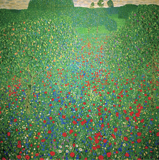🌸🌿 Klaprozenveld – Gustav Klimt (rond 1907)