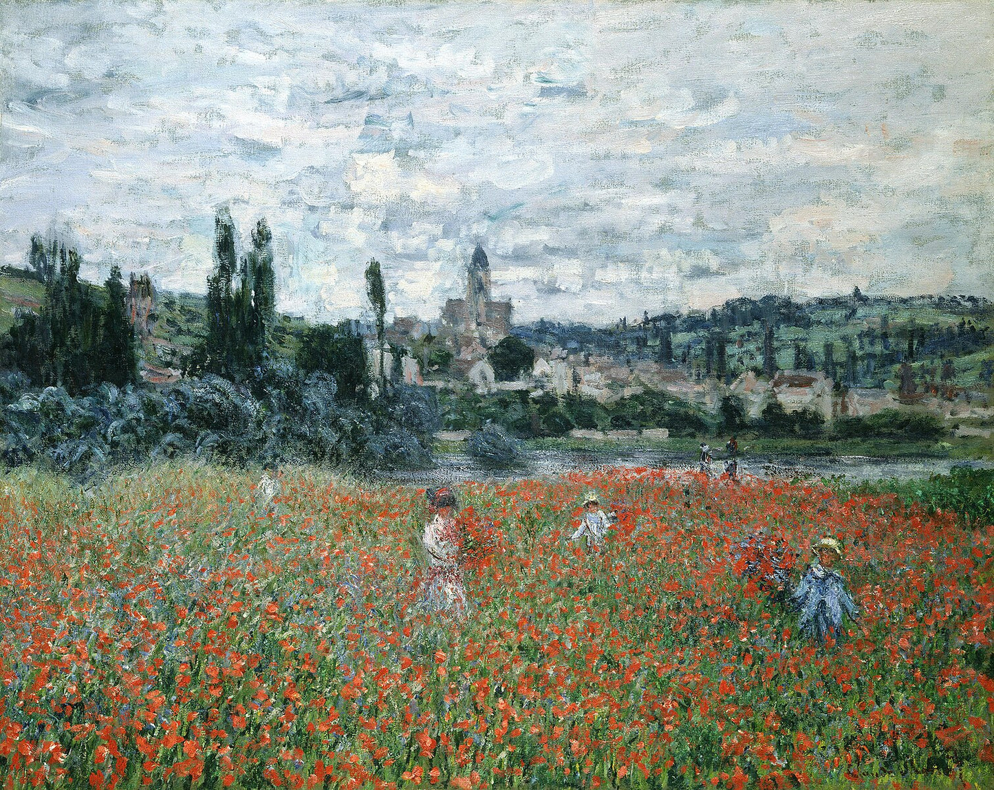 🌺 Klaprozenveld nabij Vétheuil – Claude Monet (rond 1879)