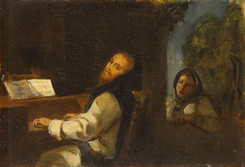 Karel V in het klooster van Yuste - Eugène Delacroix