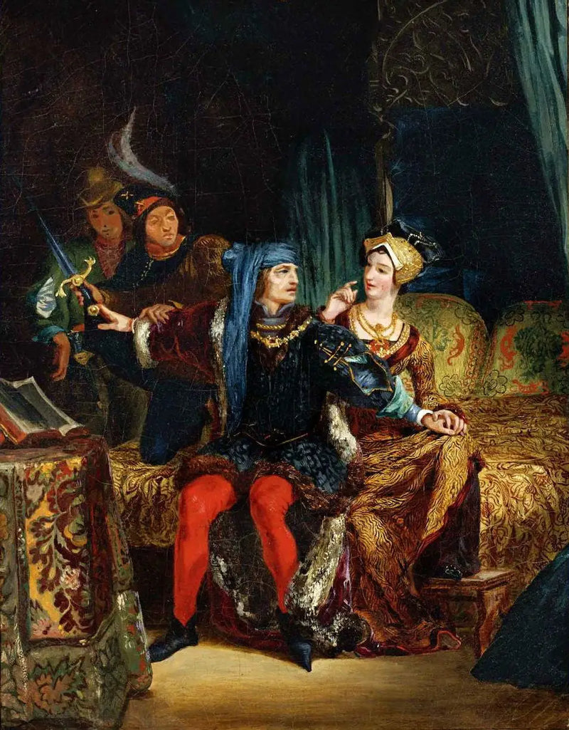 Karel VI en Odette de Champdivers - Eugène Delacroix