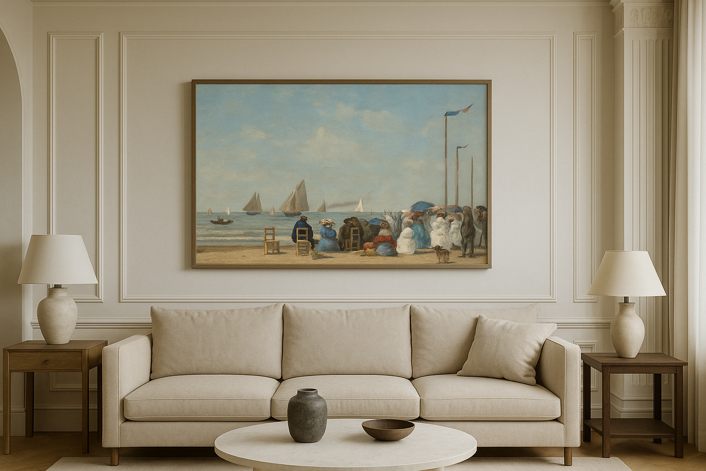 🏖️ Strandscène in Trouville – Eugène Boudin (1863)