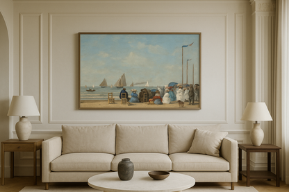 🏖️ Strandscène in Trouville – Eugène Boudin (1863)