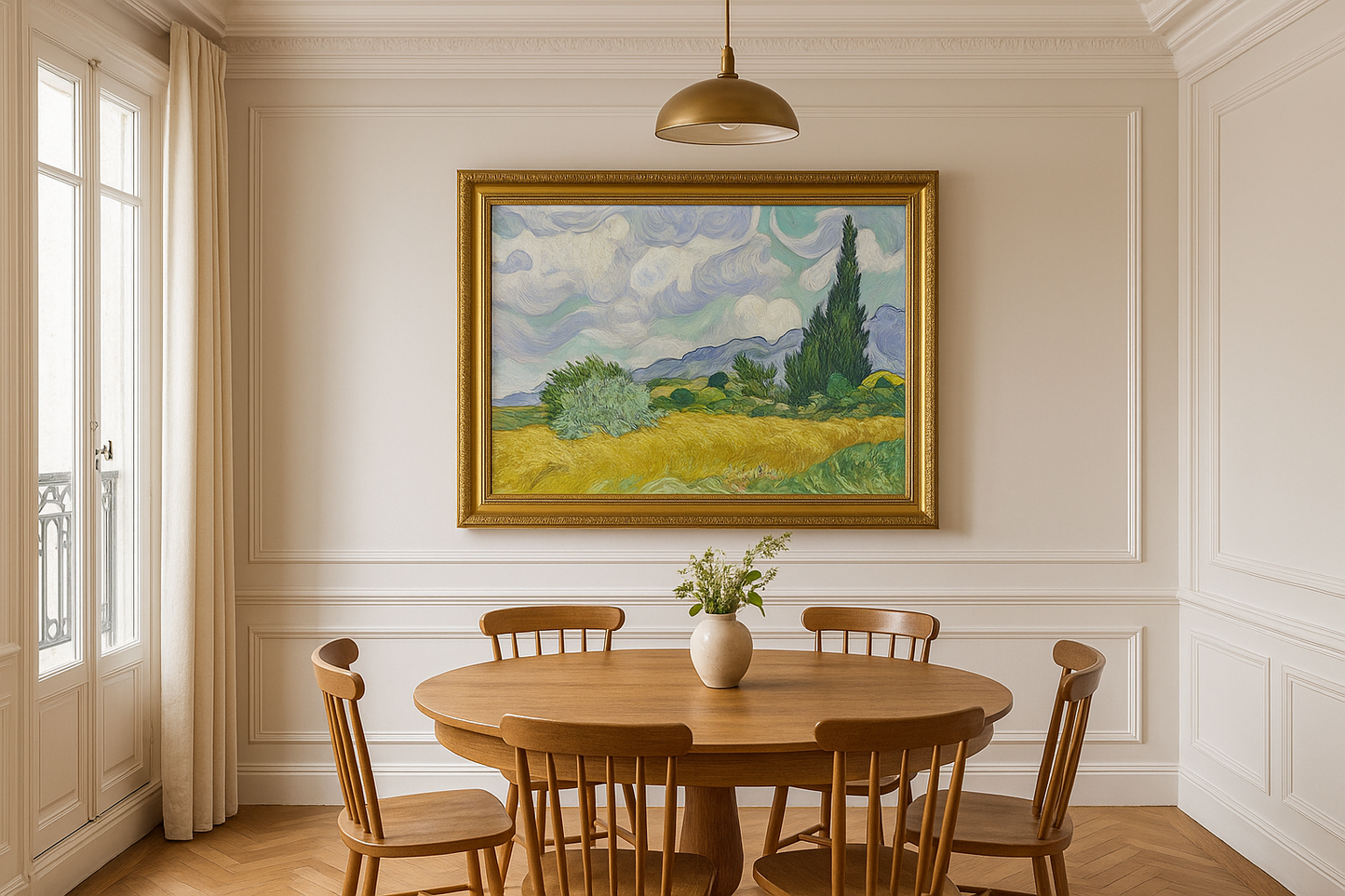 🖼️ Tarweveld met cipres – Vincent van Gogh (1889)