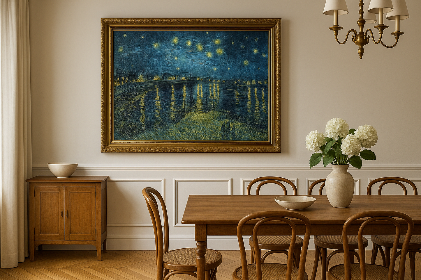 🖼️ De Sterrennacht boven de Rhône – Vincent van Gogh (1888)