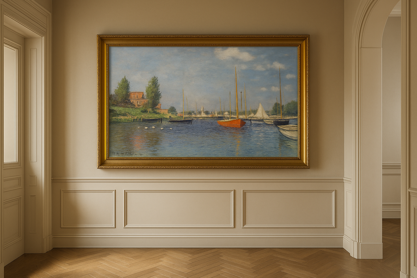 ⛵ Rood schip in Argenteuil – Claude Monet (1875)