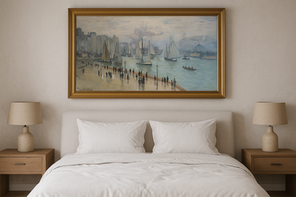 🌊 Le Havre Vissersboten die de haven uitvaren Claude Monet (1874)
