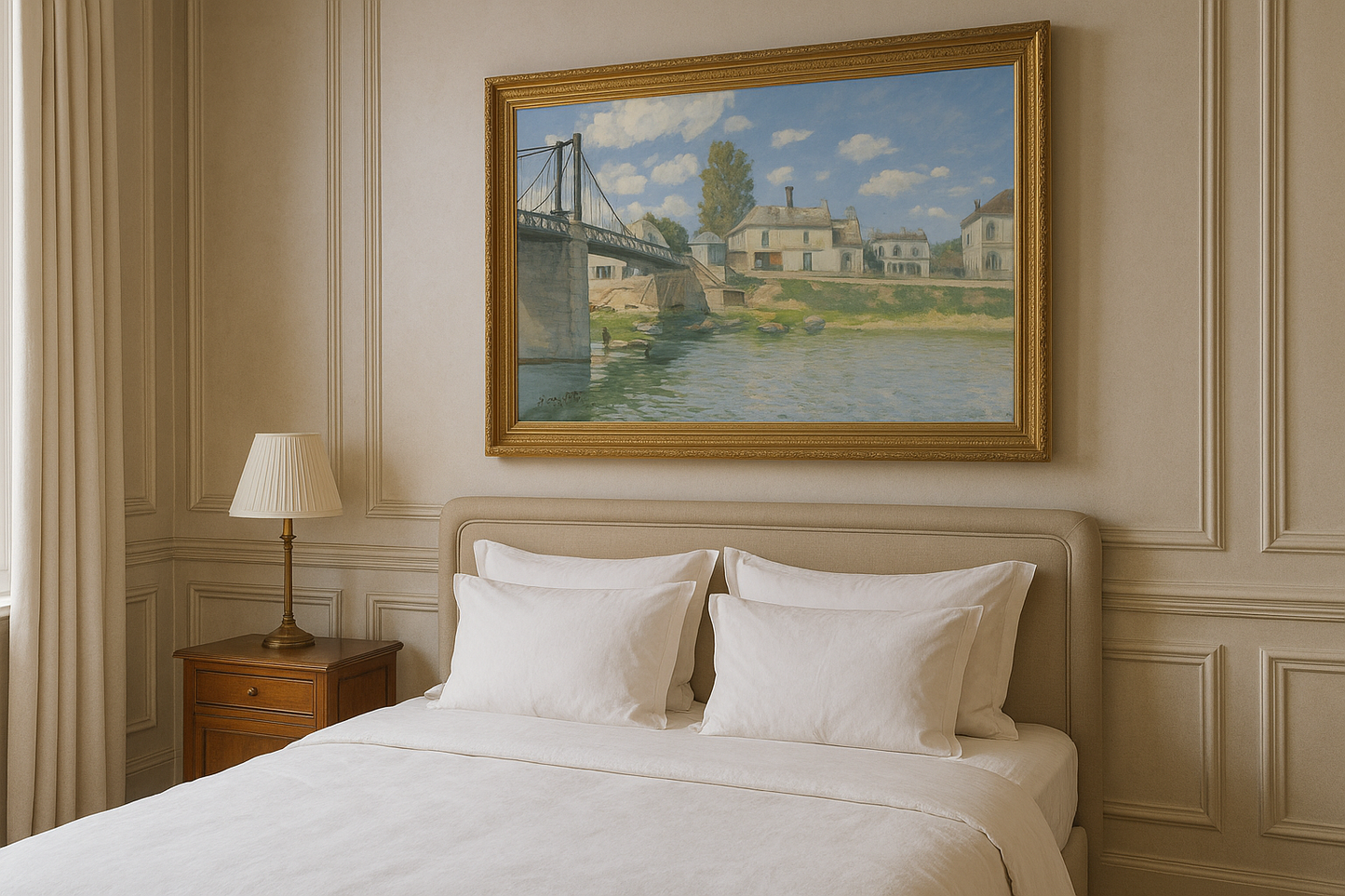 De brug van Villeneuve-la-Garenne - Alfred Sisley