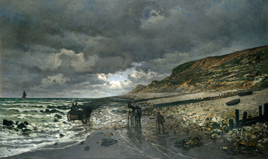 🌫️ La Pointe de la Hève bij eb Claude Monet (1865)