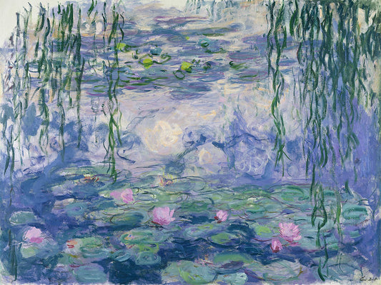 🌸 Waterlelies en treurwilgen – Monet, rond 1916-1919