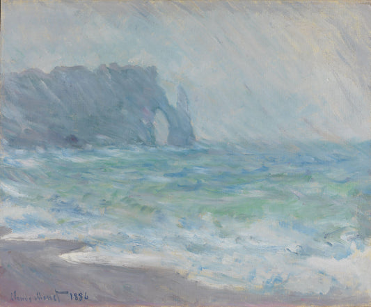 Reproduction du tableau « Pluie à Étretat - Claude Monet » par Alpha Reproduction en peinture à l’huile