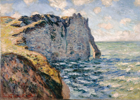 🎨 De Klif van Aval bij Étretat – Claude Monet, 1885
