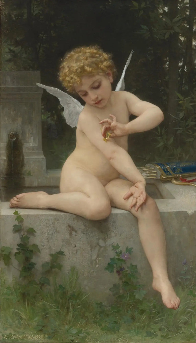De Liefde met de Vlinder - Bouguereau