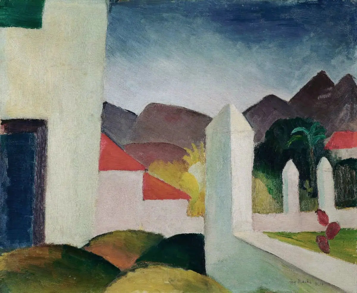 Reproduction du tableau « Paysage africain - August Macke » par Alpha Reproduction en peinture à l’huile