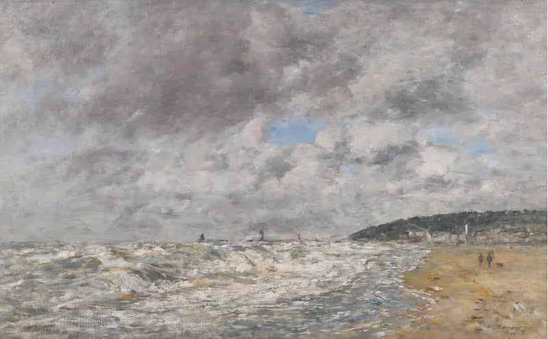 Deauville, de kust bij slecht weer - Eugène Boudin