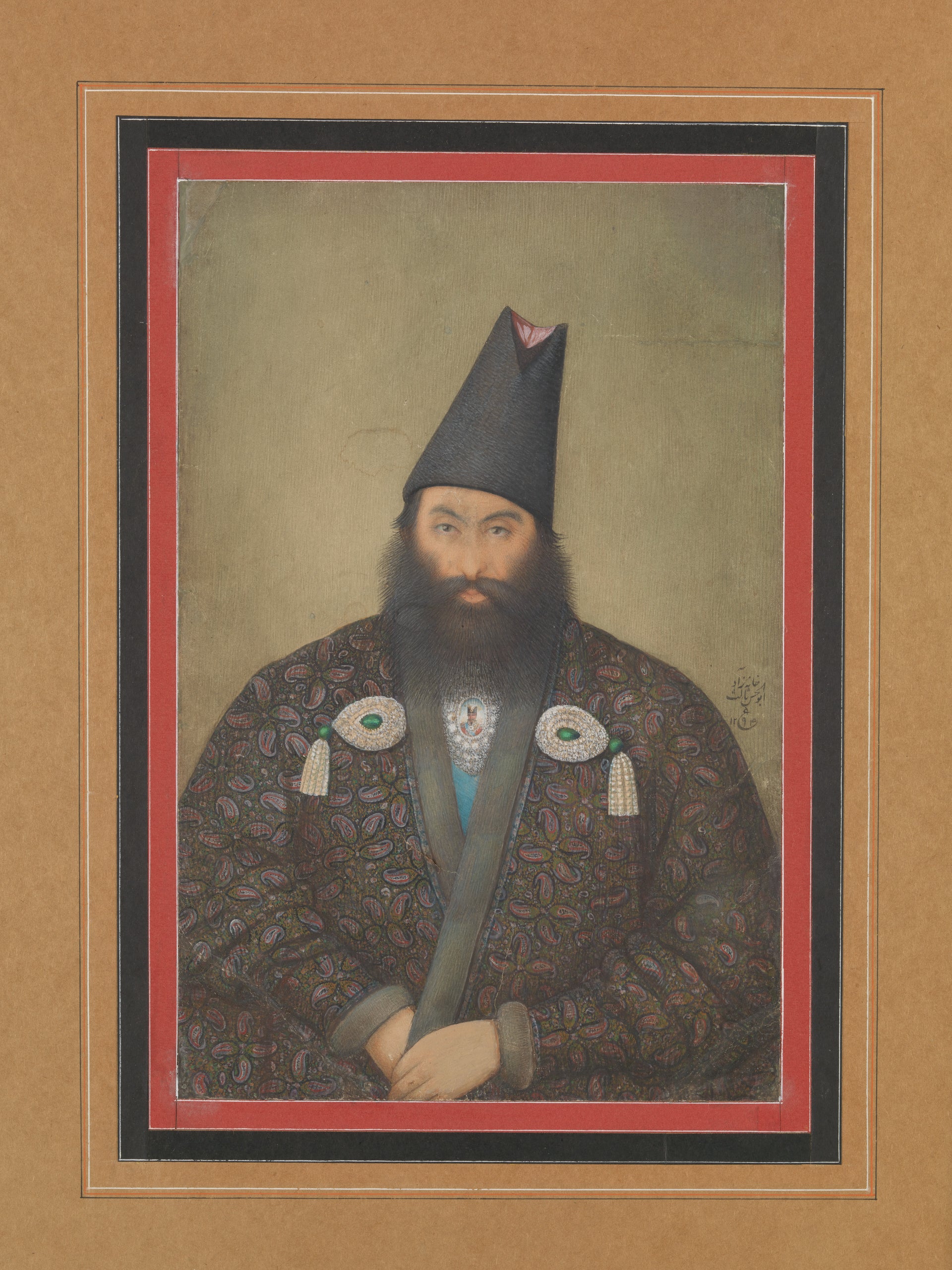 Portrait d’un homme d’État, Yahya Ghaffari, dated 1294 AH/1877 CE