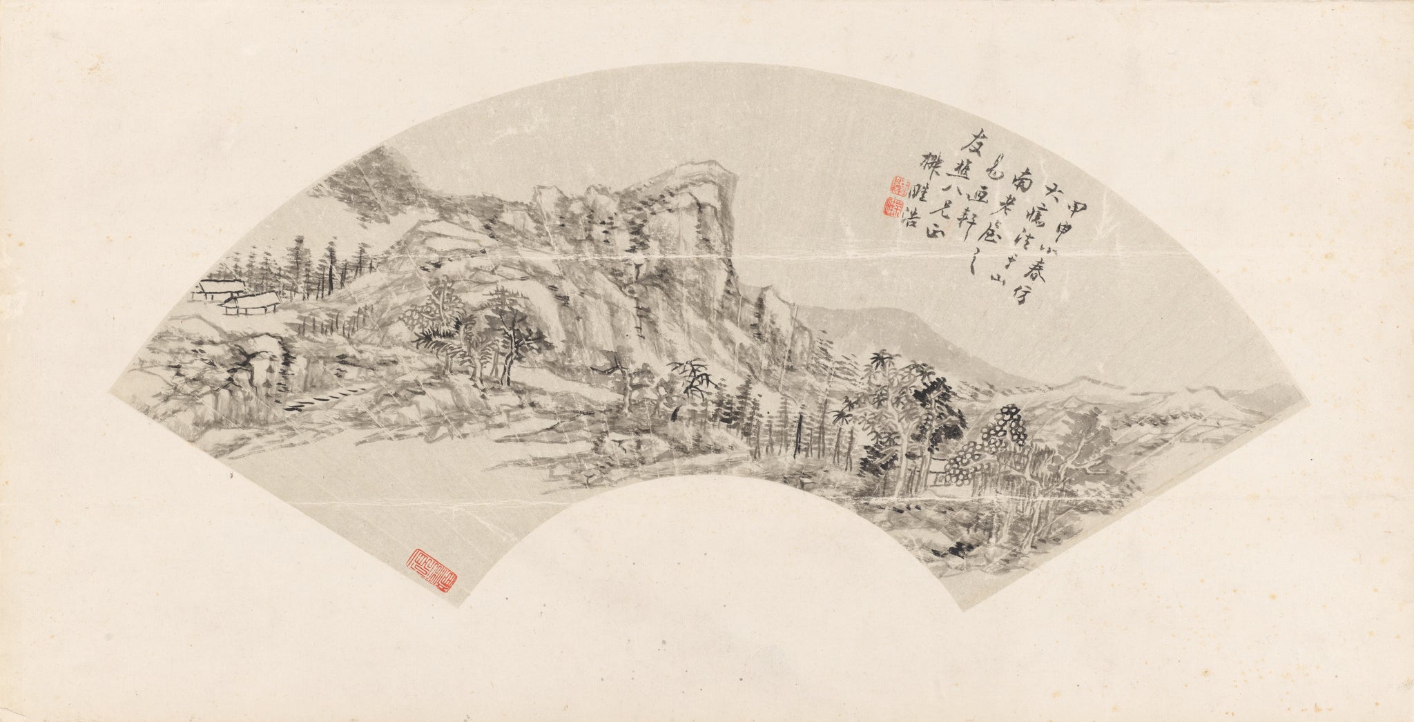 Landscape, Wang Xuehao, 1824 — peinture chinoise